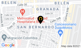 Mapa de Natural Global Center en Medellín