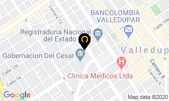 Mapa de Notaría Tercera en Valledupar