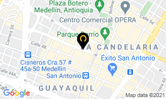 Mapa de Nova Piel en Medellín