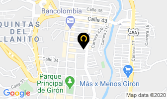 Mapa de Novias Rental en Girón