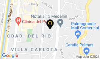 Mapa de O-tek Internacional S.a. en Medellín