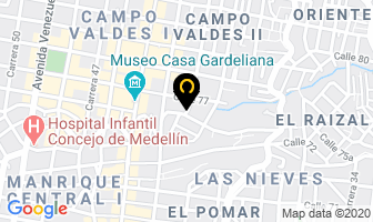 Mapa de Ocular Servicios En Salud Visual en Medellín