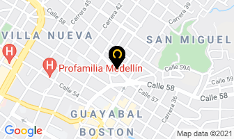 Mapa de Odeón Cueros Ltda. en Medellín