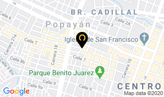 Mapa de Odontoequipos en Popayán