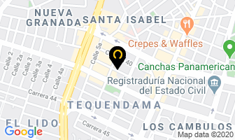 Mapa de Odontologa Angela Duque en Cali