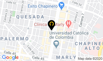 Mapa de Odontología en Bogotá D.C