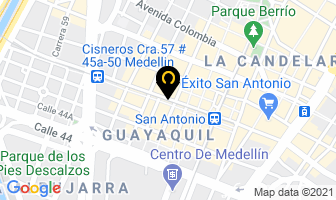 Mapa de Omega Comunicaciones en Medellín
