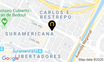 Mapa de Optica Center Visión en Medellín