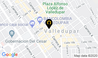 Mapa de Optica Dra. Alix Castro De Martínez en Valledupar