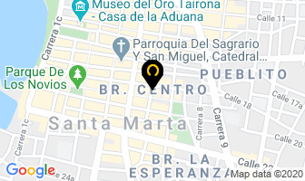 Mapa de Optica Exito en Santa Marta