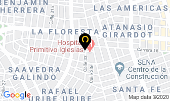 Mapa de Optica Familiar en Cali
