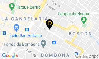 Mapa de Optica Ocular en Medellín