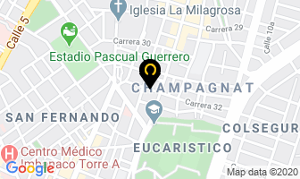 Mapa de Optica Punto Visual en Cali