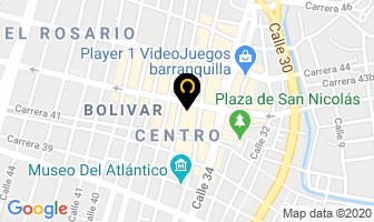Mapa de Optica Universal Jj en Barranquilla