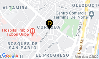 Mapa de Optica Vanevisión en Medellín