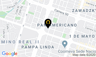 Mapa de Orduz Maquinas en Cali
