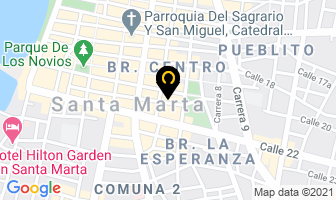 Mapa de Ozono Mar en Santa Marta