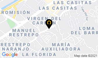 Mapa de Pan Y Café en Medellín