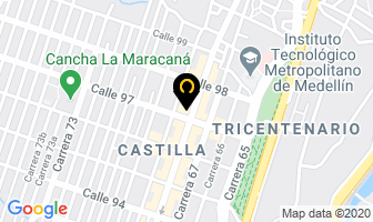 Mapa de Panadería Budy Pan en Medellín