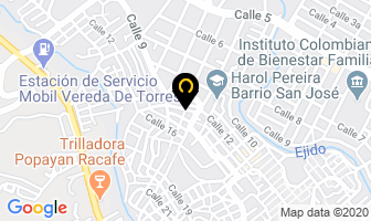 Mapa de Panaderia El Cisne en Popayán