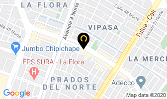 Mapa de Panaderia Pan Norte La 44 en Cali