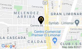 Mapa de Panaderia Pan Ó Pan en Cali