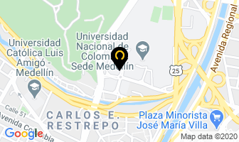 Mapa de Partes Y Complementos Industriales en Medellín