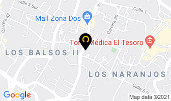 Mapa de Party Express en Medellín