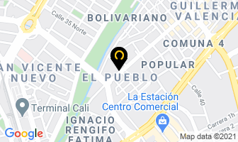Mapa de Pastelería Rossi en Cali