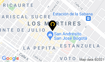 Mapa de Perfumería Cartier en Bogotá D.C