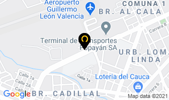 Mapa de Piendallantas en Popayán
