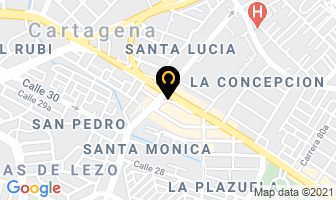 Mapa de Pizza Dados en Cartagena