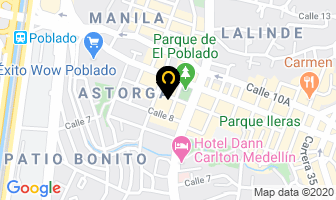 Mapa de Pizzas Piccolo en Medellín