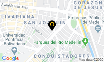 Mapa de Pizzería Líbano en Medellín