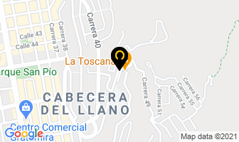 Mapa de Planeta Azul E.u. en Bucaramanga