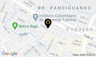 Mapa de Plásticos Express Bolsas Marcadas en Popayán