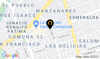 Mapa de Plásticos Laquin Ltda. en Cali