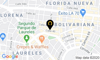 Mapa de Plasticos Laureles en Medellín