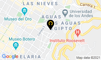 Mapa de Platypus Hotel en Bogotá D.C