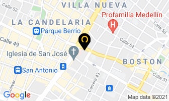 Mapa de Plomería Omega en Medellín