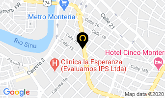 Mapa de Pollo Aranna en Montería