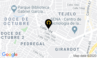 Mapa de Pollos Pedregal en Medellín