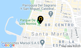 Mapa de Praga Bar Café en Santa Marta