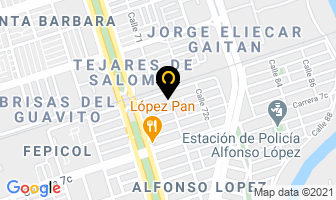 Mapa de Prestigiosa Alfonso López en Cali