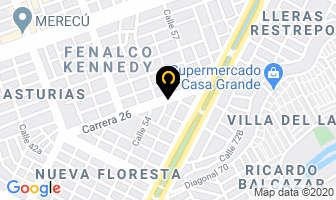 Mapa de Producciones Colorama en Cali