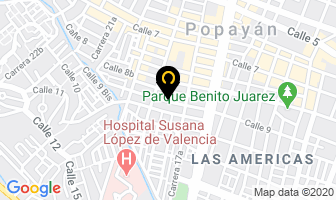 Mapa de Producciones J. Piamba en Popayán