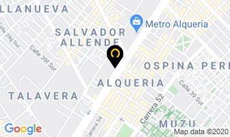 Mapa de Productos De Aluminio Munal Ltda en Bogotá D.C