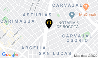 Mapa de Prosalud Vida - Pan Integral en Bogotá D.C