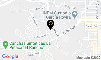 Mapa de Proyectar Vidrios en Bucaramanga