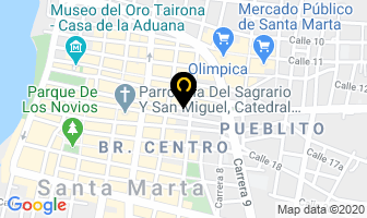 Mapa de Publideas Publicidad en Santa Marta